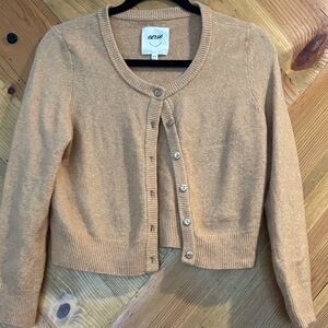 Aerie Women's Camel Cardigan Sweater